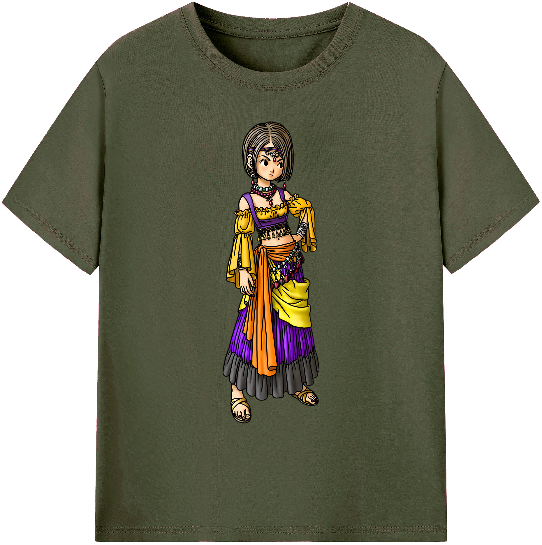 （画像用） ドラゴンクエスト Doragon Kuesuto Dragon Quest 綿100％ メンズ半袖Tシャツ｜肌触りやわらか＆通気性